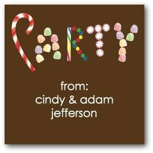  Personalized Holiday Gift Tag Stickers   Sugar High By 