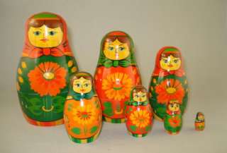 These vintage Russian Dolls are made in USSR . They are made from 