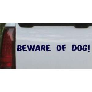 Navy 44in X 5.0in    BEWARE OF DOG Decal Animals Car Window Wall 