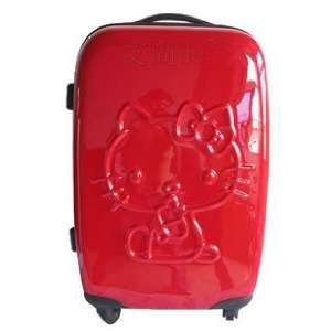 Hello Kitty Luggage Bag Baggage Trolley Roller Red/ Carry on Luggage 
