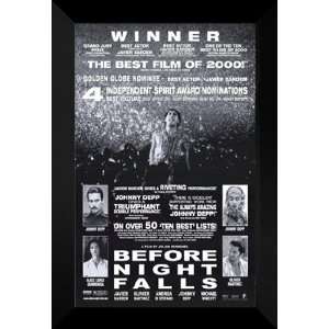  Before Night Falls 27x40 FRAMED Movie Poster   Style A 