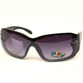 Kids Child 3 7+ Sunglasses UV 400 Girls Butterfly Black  