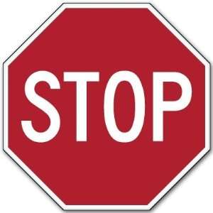  STOP Road Sign sticker decal 4 x 4 Automotive
