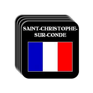 France   SAINT CHRISTOPHE SUR CONDE Set of 4 Mini Mousepad Coasters