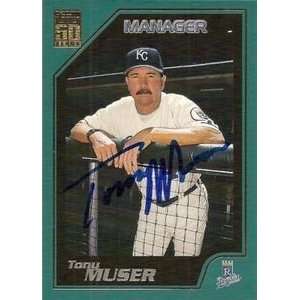 Tony Muser Signed Kansas City Royals 2001 Topps Card:  