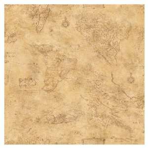  allen + roth Earth Tone Map Toile Wallpaper LW1340392 