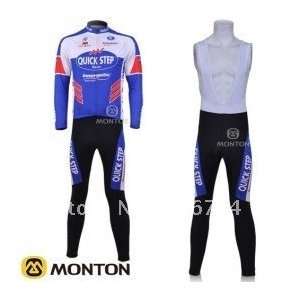  2011 quickstep long sleeve cycling jerseys and bib pants 