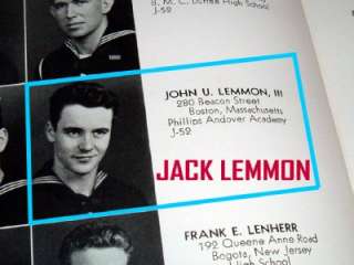TOM LEHRER HARVARD UNIVERSITY YEARBOOK with JACK LEMMON  