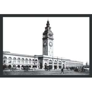  Ferry Building, San Francisco 12X18 Art Paper with Gold 