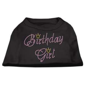   Pink Rhinestones Birthday Girl Tee Shirt for Dogs Small: Pet Supplies