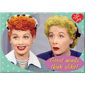  I Love Lucy Magnet~ Great Minds Think Alike!~ Approx 2.5 