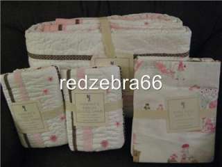pottery barn kids hannah ribbon 7 pc full quilted bedding set all 