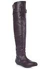 NEW BAMBOO Women Casual Over the Knee Thigh High Buckle Boot sz Brown 