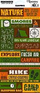 Reminisce CAMPING QUOTES Stickers scrapbooking  