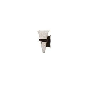   Wall Sconce in Antique Bronze with White Frit glass
