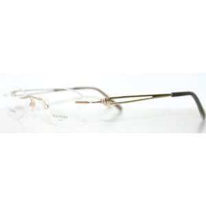   ANISE BROWN GOLD New Womens Rimless Titanium Optical Eyeglass Frame