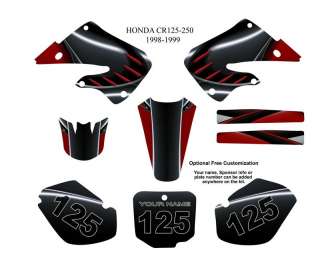 Honda CR 125 250 1998 99 MX Bike Decal Graphics 8001R  