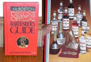 MR BOSTON DELUXE OFFICIAL BARTENDERS GUIDE BOOK VINTAGE  