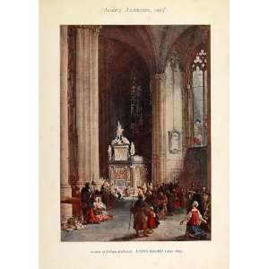  1903 Louis Haghe Cologne Cathedral Interior Print 