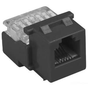   , Black, 1 Port, EIA/TIA 568A/B Wiring, 110 Termination, 8 Conductor