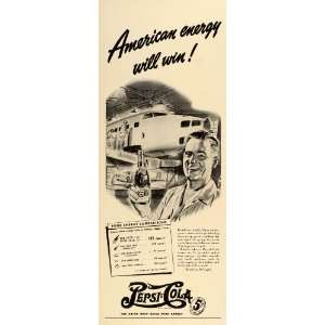  1942 Ad Pepsi Cola Soda Pop Bottle WWII War Production 