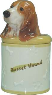 Basset Hound Collectible Dog Cookie Jar Container Model  