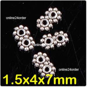 150Pcs Tibetan silver daisy cone beads 1.5*4*7mm D480  
