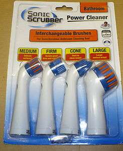   Srubber Power Cleaner Interchangeable Brushes For Bathrooms 4Pack