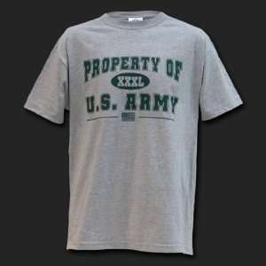 PROPERTY OF U.S. ARMY H.GREY T SHIRT SHIRT SHIRTS U.S. MILITARY SIZE 
