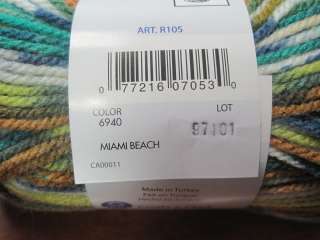   of Moda Dea Sassy Stripes Self Striping Yarn Miami Beach #6940  