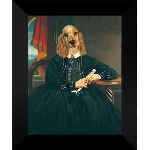  Thierry Poncelet FRAMED Art 15x18 Ancestral Canine IV 