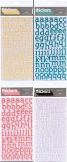 American Crafts THICKERS Glitter Foam Adhesive Letters SUNNY ALPHABET 
