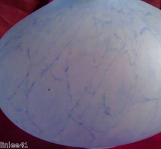 TARNOWIEC MARBELIZED BLUE ART GLASS PAIR OF VASES  