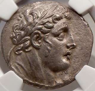 TYRE Phoenicia 114BC Ancient Silver Greek Coin NGC ChXF  