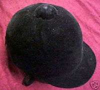 England Beaufort BLACK VELVET HUNT CAP Sz 7 1/8  