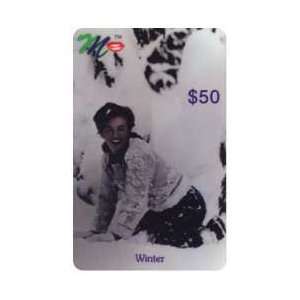 Marilyn Collectible Phone Card: $50. Marilyn Monroe: Winter Photo 