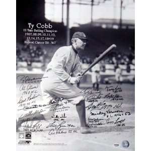 Batting Champions Multi Signed Autographed/Hand Signed 16x20 Ty Cobb 