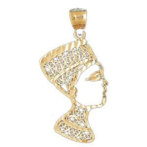  14kt Yellow Gold Nefertiti Pendant Jewelry