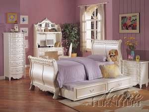 Youth White Pearl 5 pc Full Bedroom Set AC01005F SET  