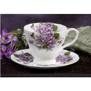  Royal Patrician Bone China Cup & Saucer Set of Four Violet 