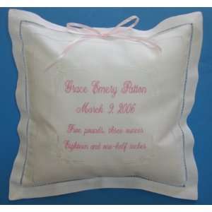  Personalized Baby Pillow With Birth Announcement: Baby