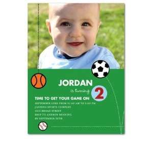 Birthday Party Invitations   Sporty Charm By Simply Put For Tiny 