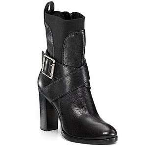 Juicy Couture NIB $325 Heath Belted Black Leather Boots  