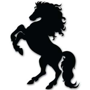  Black Horse Racing equestrian bumper sticker 4 x 5 