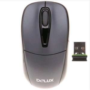    Delux M105gb Wireless Mouse Black Ash: Computers & Accessories