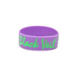 Black Veil Brides Purple And Green Logo Rubber Bracelet 