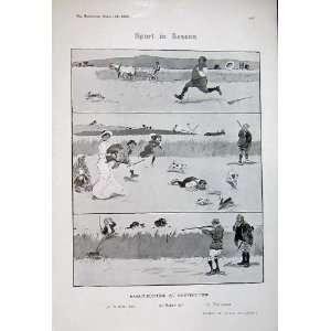  1905 Sport Rabbit Hunting Harvest Men Shooting Country 