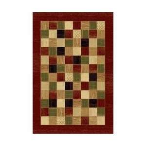 Area Rug in Red / Green / Tan / Brown   7 10 x 11 4   Sequoia 
