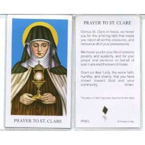  Saint Claire Relic Holy Card from Italy: Everything Else