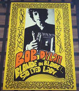 Vintage Bob Dylan Blonde on Blonde Sad Eyed Lady Poster Konst Fillmore 